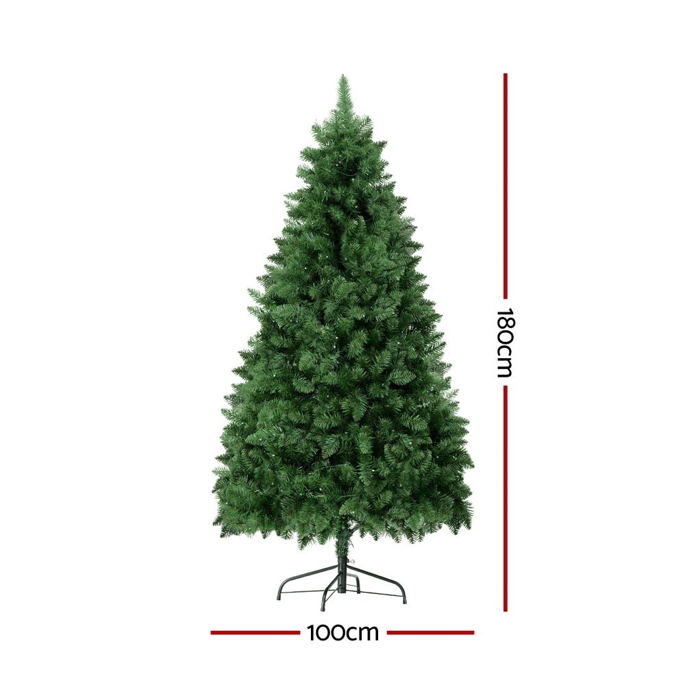 1.8m Christmas Tree with RGB Remote Control LED Lights - 890 Tips for Holiday Party Decorations | Perfect for Indoor & Outdoor Christmas Decor, Home, Office, and Festive Celebrations