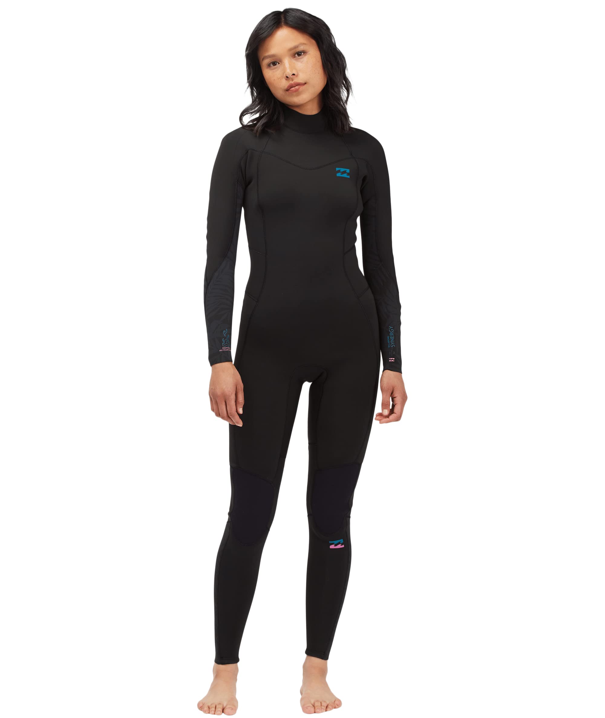 Billibong Women's 302 Synergy Back Zip Full Wetsuit - 3/2mm Neoprene Swimsuit for Surfing, Diving & Water Sports | Warm & Flexible Cold Water Protection