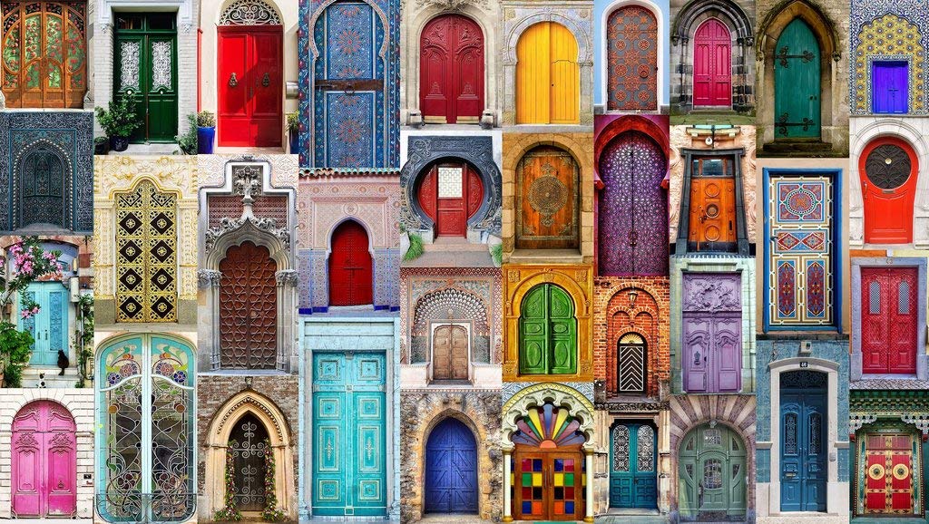 Premium Wooden Jigsaw Puzzle for Adults - Doors to The World - 557 Unique Pieces by Nautilus Puzzles - Challenging Brain Teaser & Home Decor for Puzzle Lovers