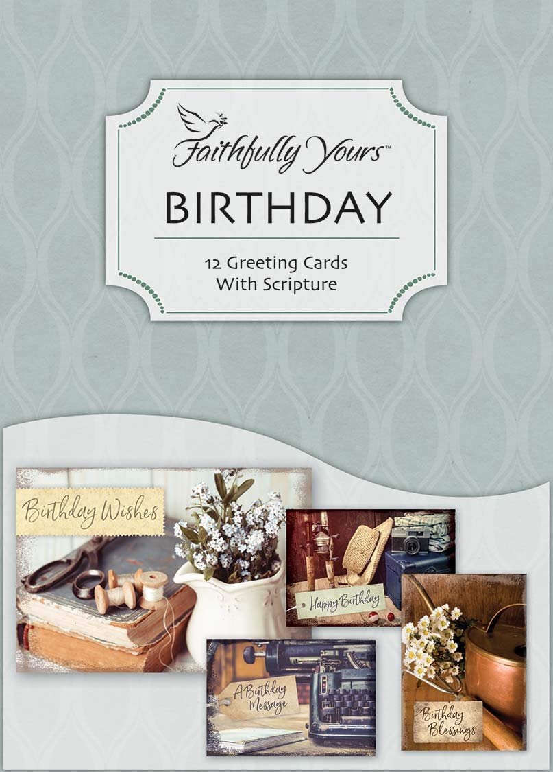 Vintage Birthday Greeting Cards - Set of 12 Elegant Boxed Cards for Special Occasions | Perfect for Anniversaries, Thank You Notes & Party Invitations