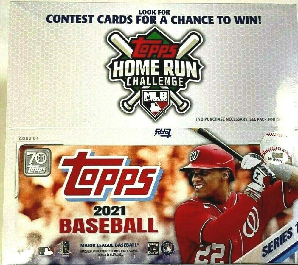 2021 Topps Series 1 Baseball Cards - Factory Sealed Retail Box (24 Packs, 16 Cards Each) | Collectible Trading Cards for Sports Fans & Card Collectors | Perfect for Gifts, Investments, and Game Nights