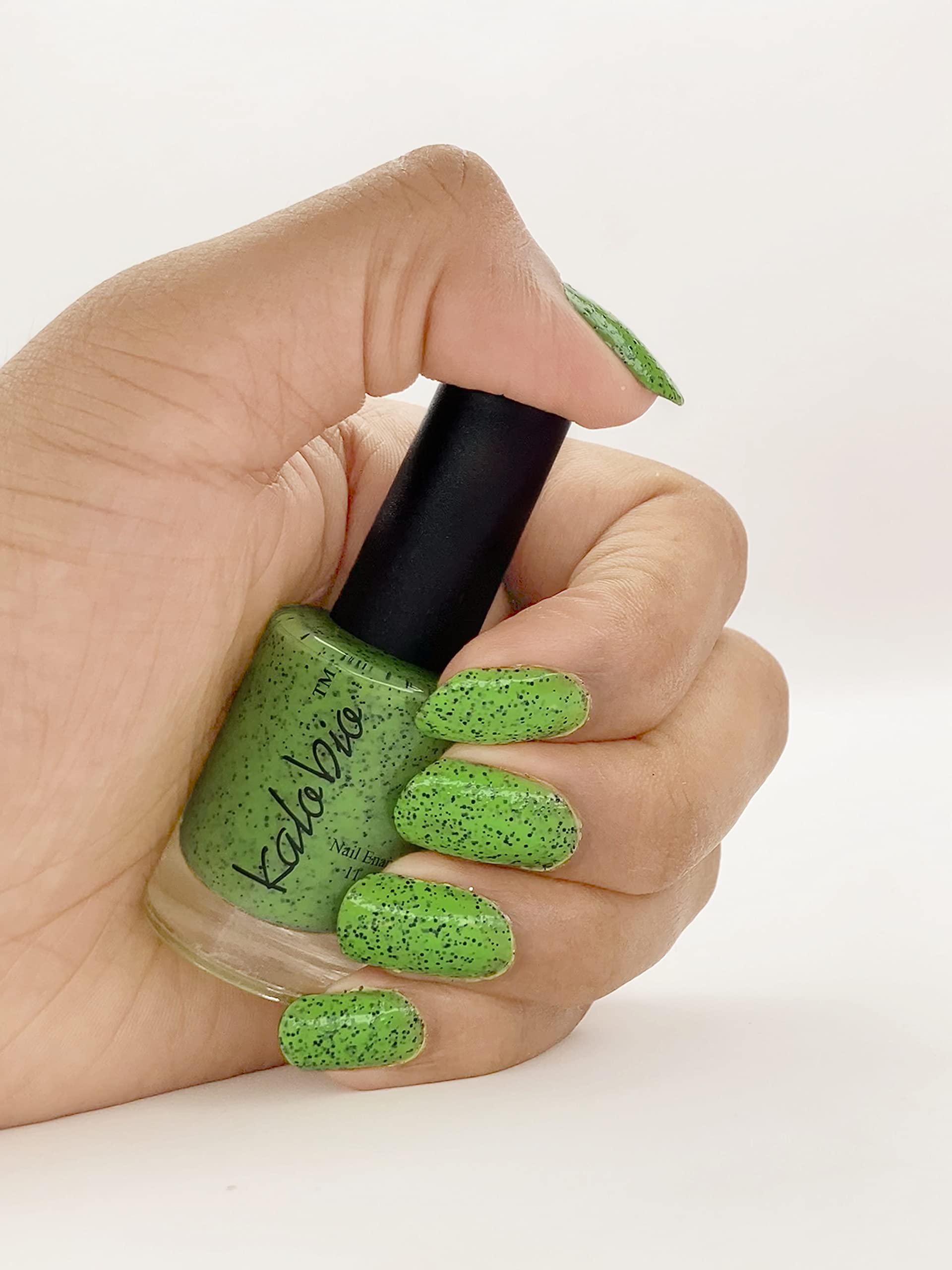 KALOBIO Cookie Crumble Nail Polish - Lime Green CC27 | Long-Lasting Vegan Nail Enamel for Summer Nails, DIY Manicure & Pedicure at Home