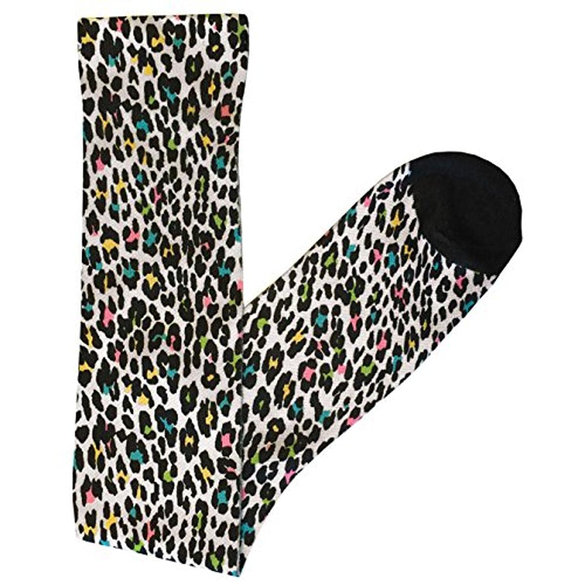Prestige Medical Soft Comfort Compression Socks 12 Inch (2 Pairs) - Leopard Cream Print for Women & Men - Improve Circulation, Reduce Swelling & Fatigue - Ideal for Travel, Running, Nursing & Long Work Shifts