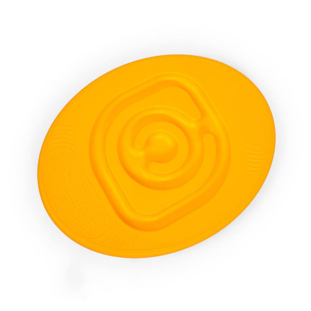**Maze Balance Board with 5 Balls - Sensory & Balance Training Equipment for Kids - Indoor/Outdoor Rocking Board Toy (Yellow) - Perfect for Playrooms, Gyms & Therapy**