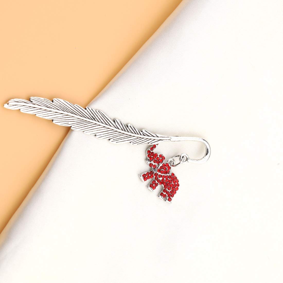 CHOORO Red Elephant & Triangle Bookmark - Rhinestone Jewelry for Greek Sorority 1913 - Perfect for Sorority Gifts, Book Lovers & Greek Life Accessories