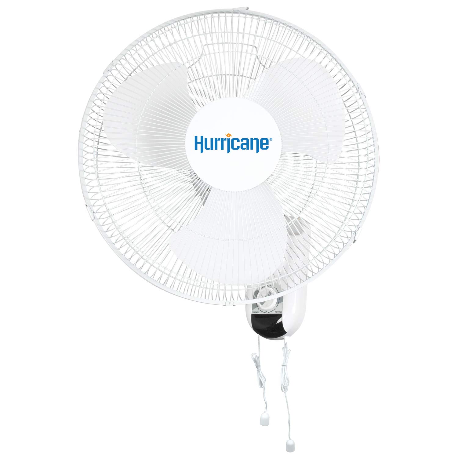 16 Inch Hurricane Classic Wall Mount Oscillating Fan - High Velocity Cooling Fan for Home, Office, Garage & Patio - Quiet Operation with Adjustable Tilt & Speed Settings