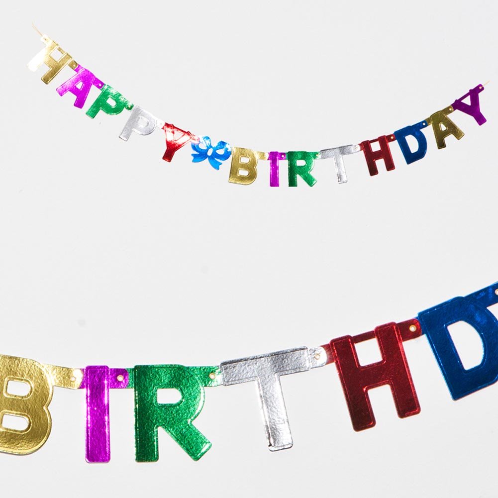 Happy Birthday Foil Streamers - Party Decorations (1 Count/Pack) - Perfect for Birthday Parties, Baby Showers & Celebrations