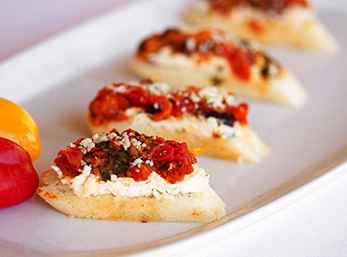 Gourmet Frozen Roasted Yellow Pepper Bruschetta Appetizers - Set of 4 Trays | Perfect for Parties, Holiday Gatherings & Italian-Themed Dinners