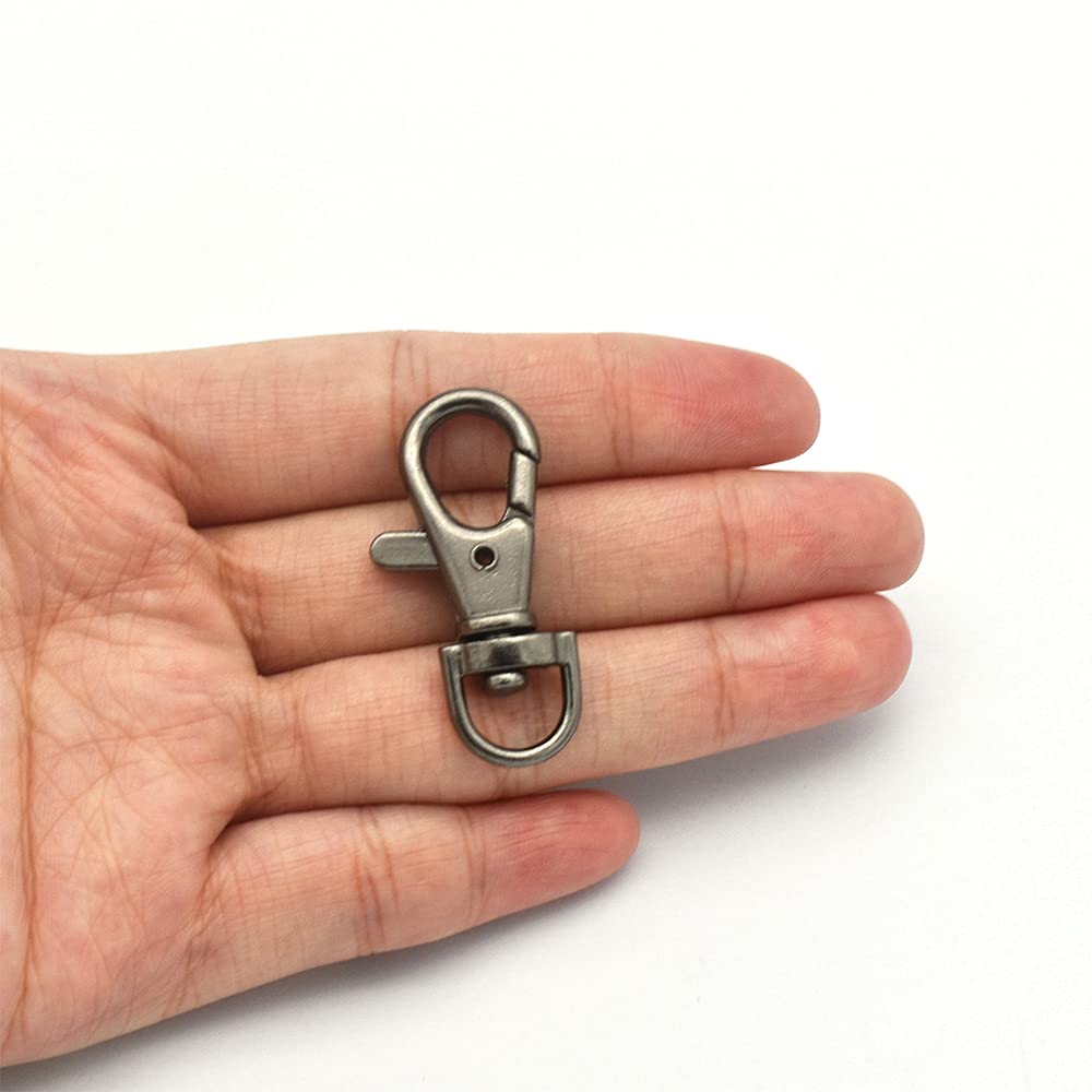 10PCS 10mm Gunmetal Lobster Clasp for Keys, Bags & DIY Crafts