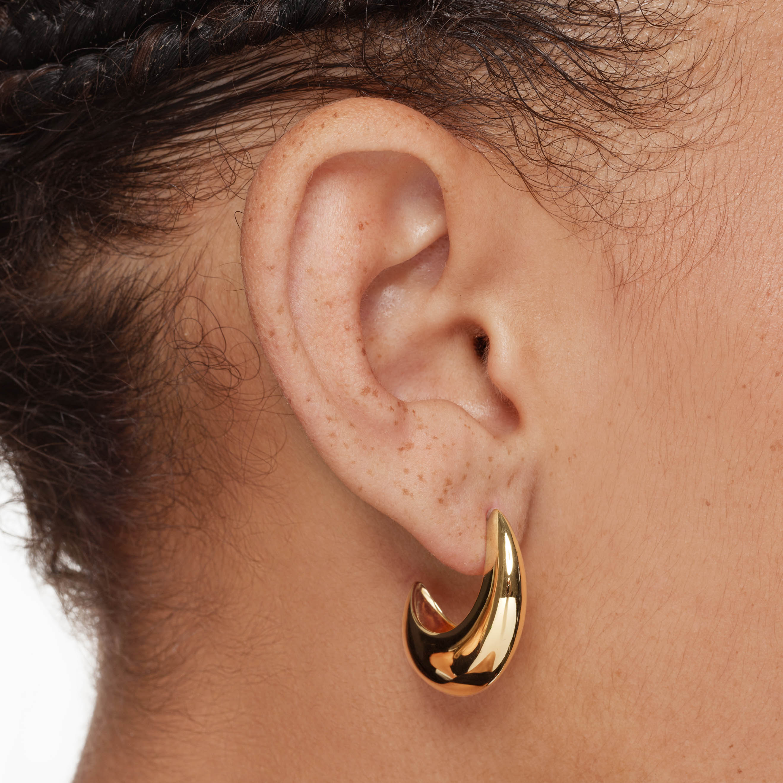 Gold Puff Dome Hoop Stud Earrings for Women - Trendy Dainty Jewelry for Everyday Wear, Parties & Gifts
