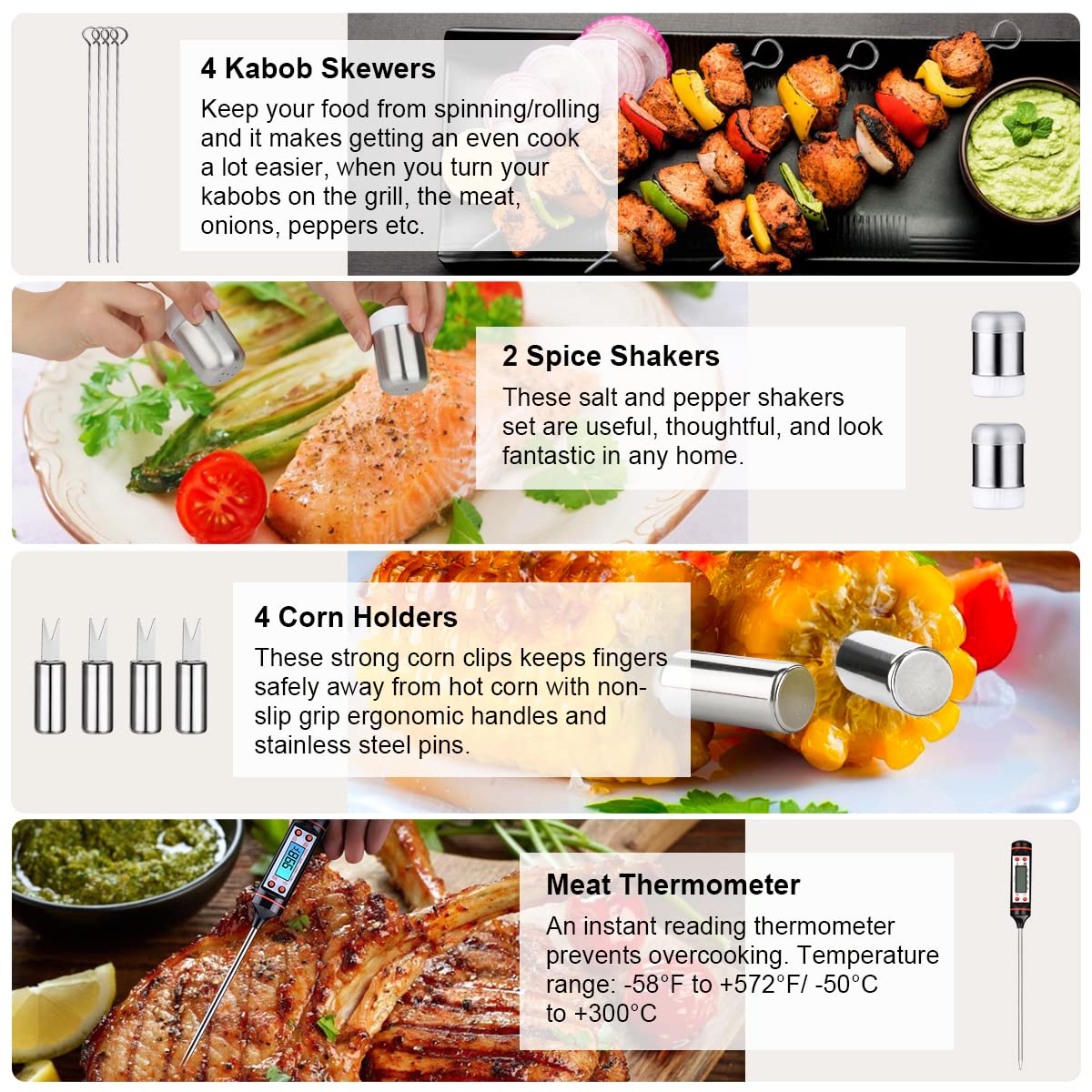 39PCS Stainless Steel Griddle Accessories Kit - BBQ Grill Tools Set for Blackstone & Camp Chef - Includes Spatula, Basting Cover, Chopper, Scraper, Bottle, Tongs & Egg Mold - Perfect for Outdoor Cooking, Camping & Backyard Grilling Parties