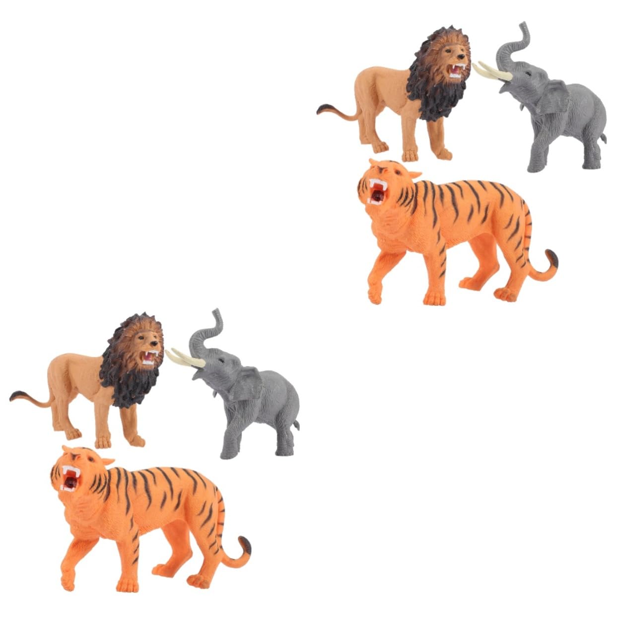6 Pack Jungle Animal Figurines - Realistic Wild Animal Toys for Kids, Educational Playset for Boys & Girls - Perfect for Pretend Play, Learning & Collecting