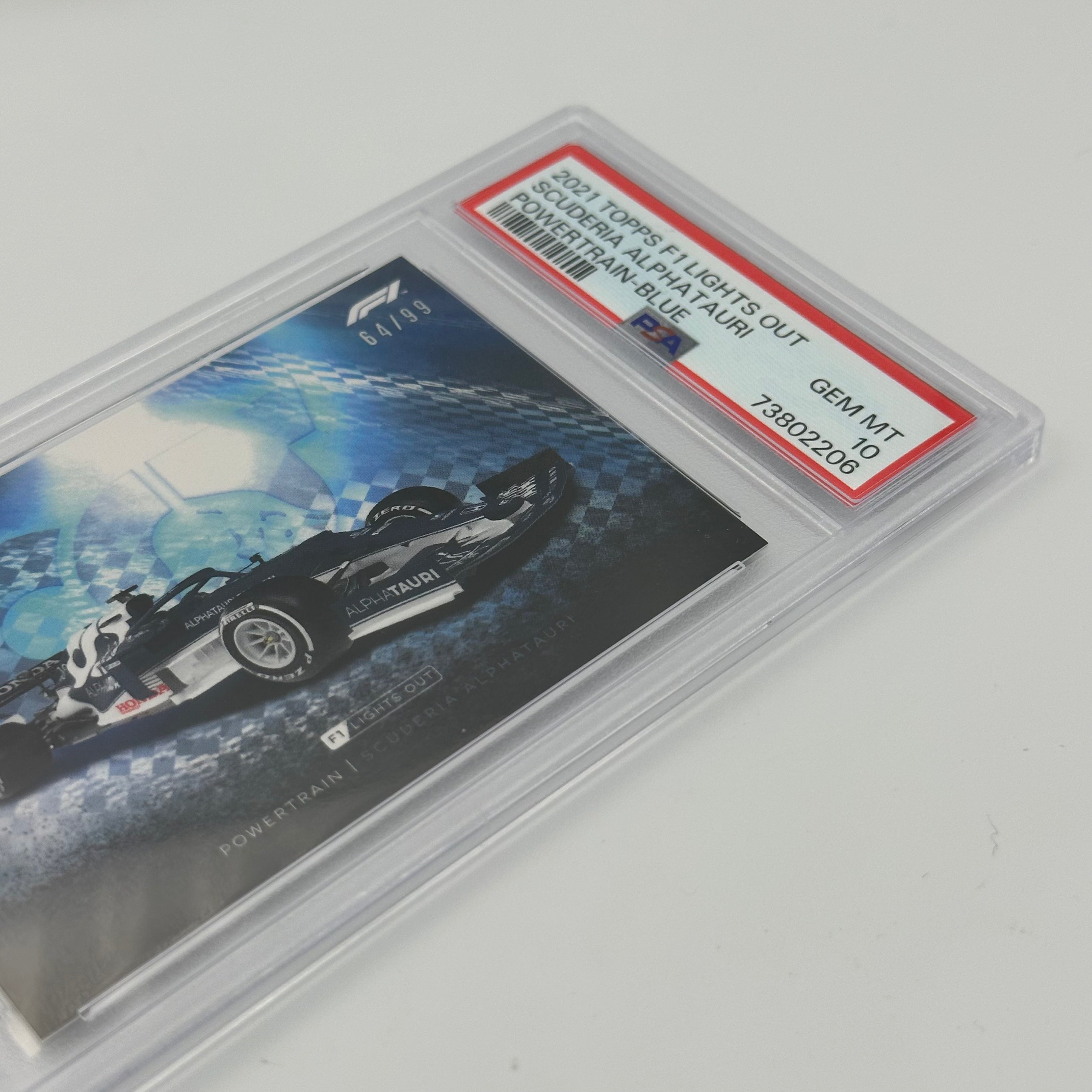 PSA 10 64/99 Scuderia AlphaTauri Powertrain Blue F1 Racing Card - Collectible Trading Card for F1 Fans & Memorabilia Enthusiasts