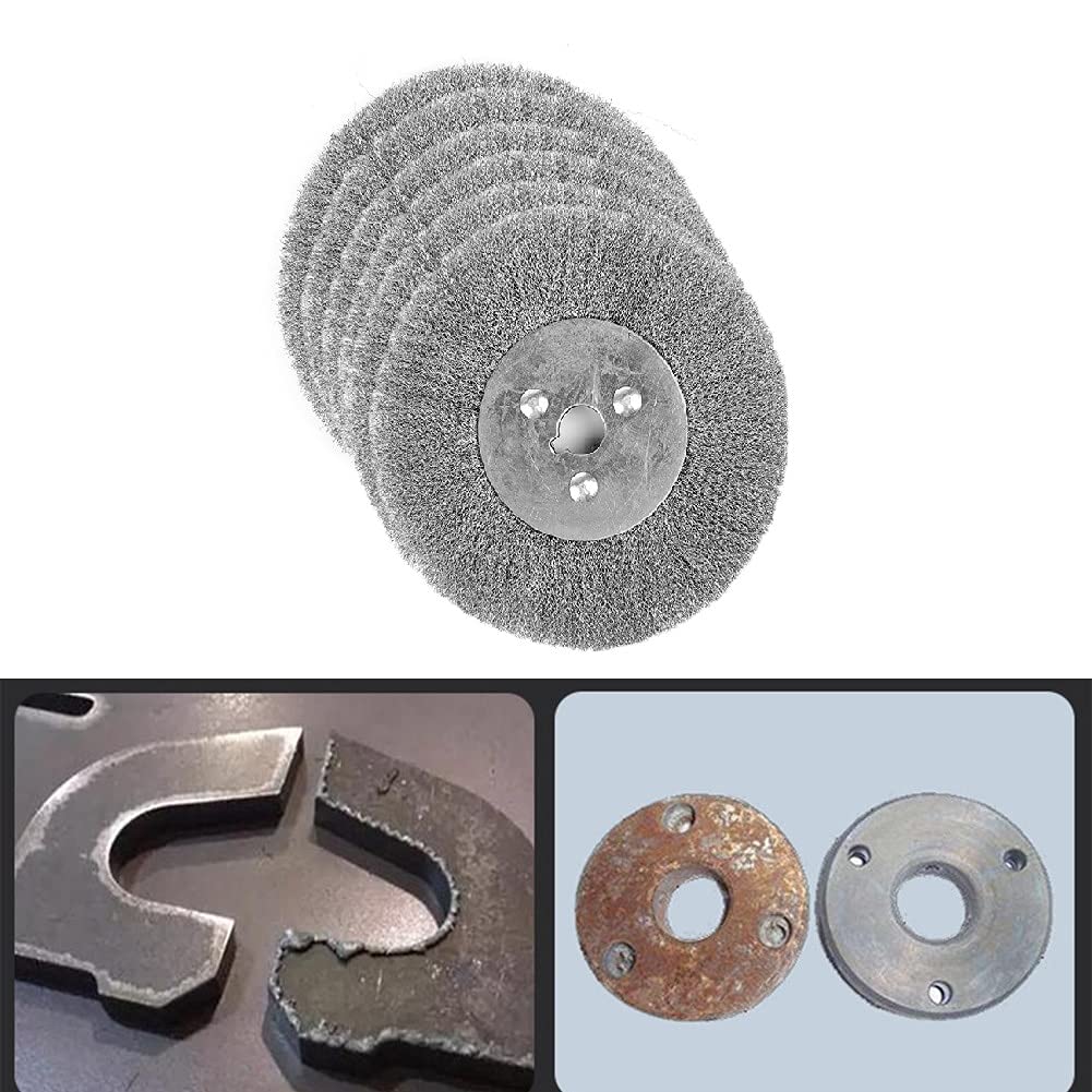 150mm Steel Wire Wheel Brush - Heavy Duty Abrasive Tool Kit for Bench Grinder | Stainless Steel Wire Wheel DUO ER | Perfect for Metal Cleaning, Rust Removal & Surface Preparation