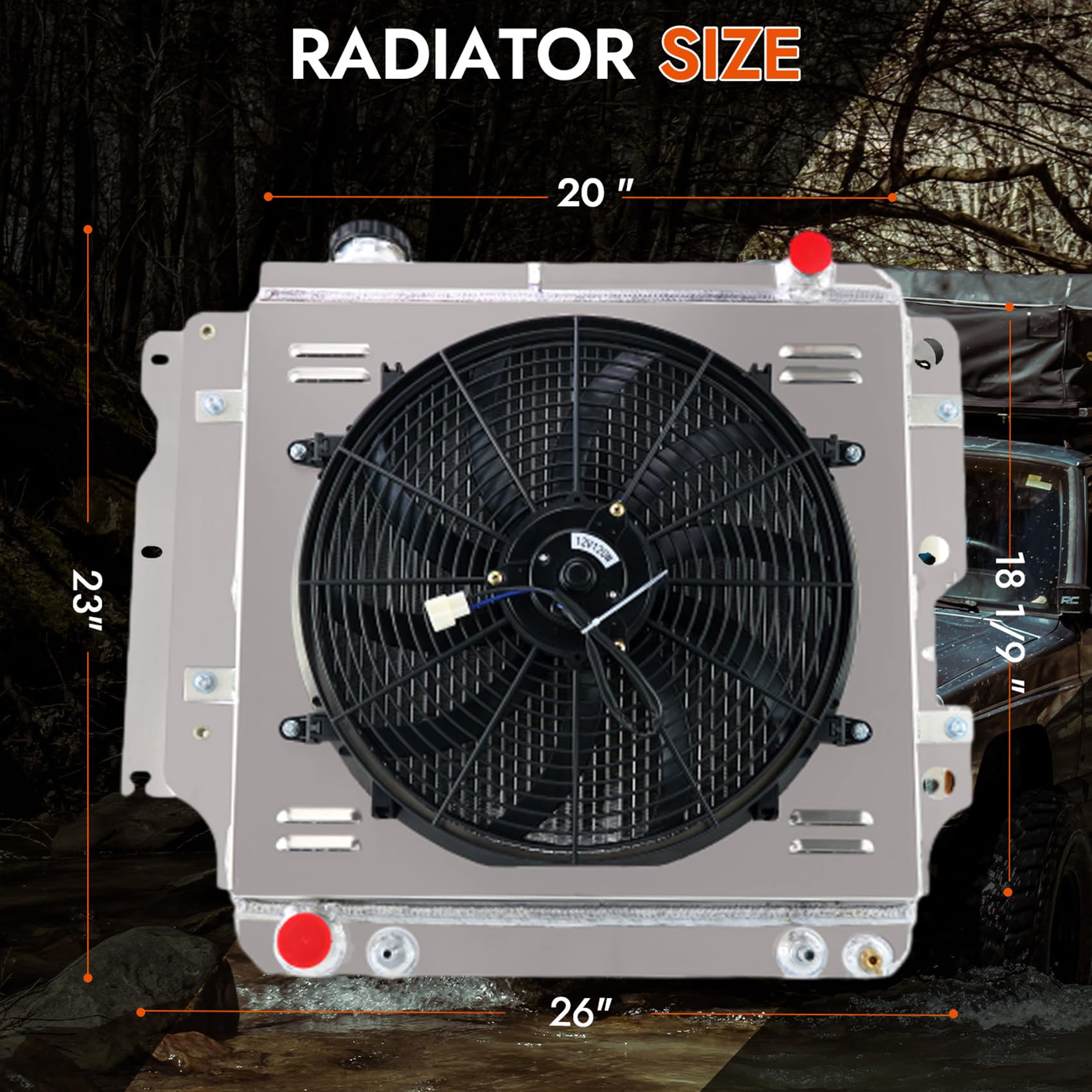 High-Performance 4-Row Aluminum Radiator with 16