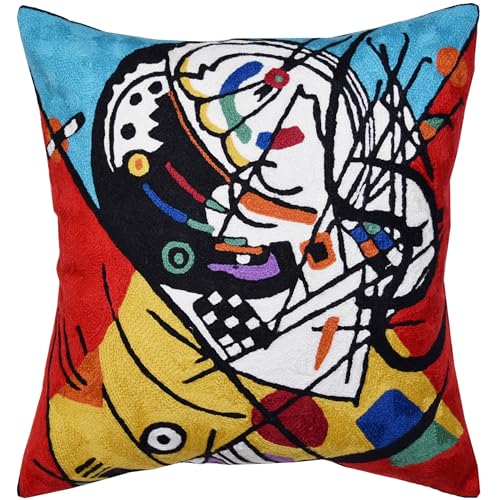 Red Balancement Kandinsky Pillow