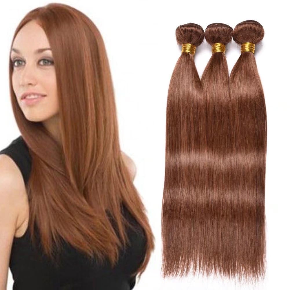FEEL ME Brazilian Virgin Hair 3 Bundles Straight Hair Weave 18 20 22 Inch Unprocessed 100% Human Hair Extensions for Women - Perfect for Daily Styling, Special Occasions & Salon Quality Looks