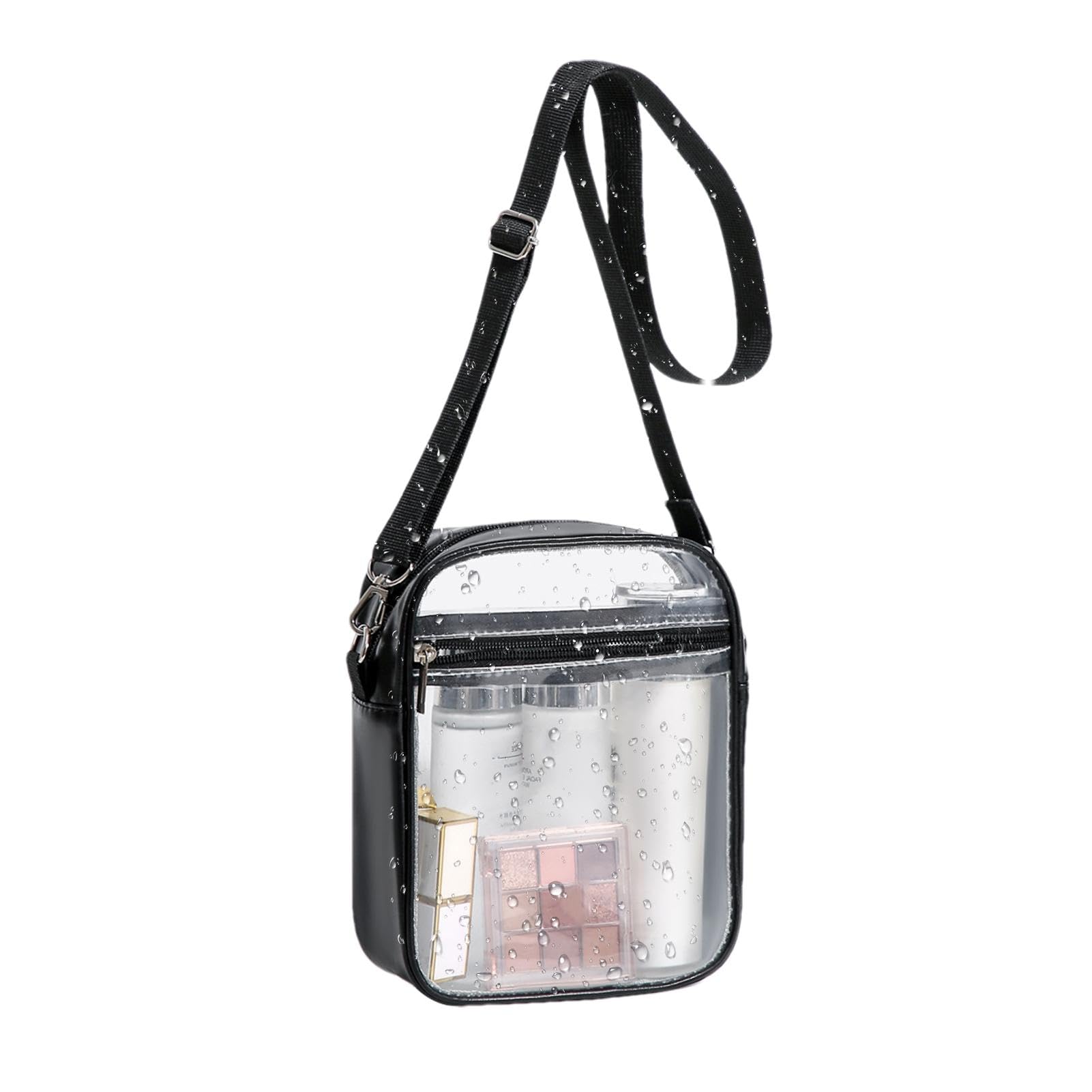 Clear Crossbody Purse - Stadium Approved Transparent Fanny Pack with Adjustable Removable Strap | Perfect for Concerts, Sports Events & Travel Security