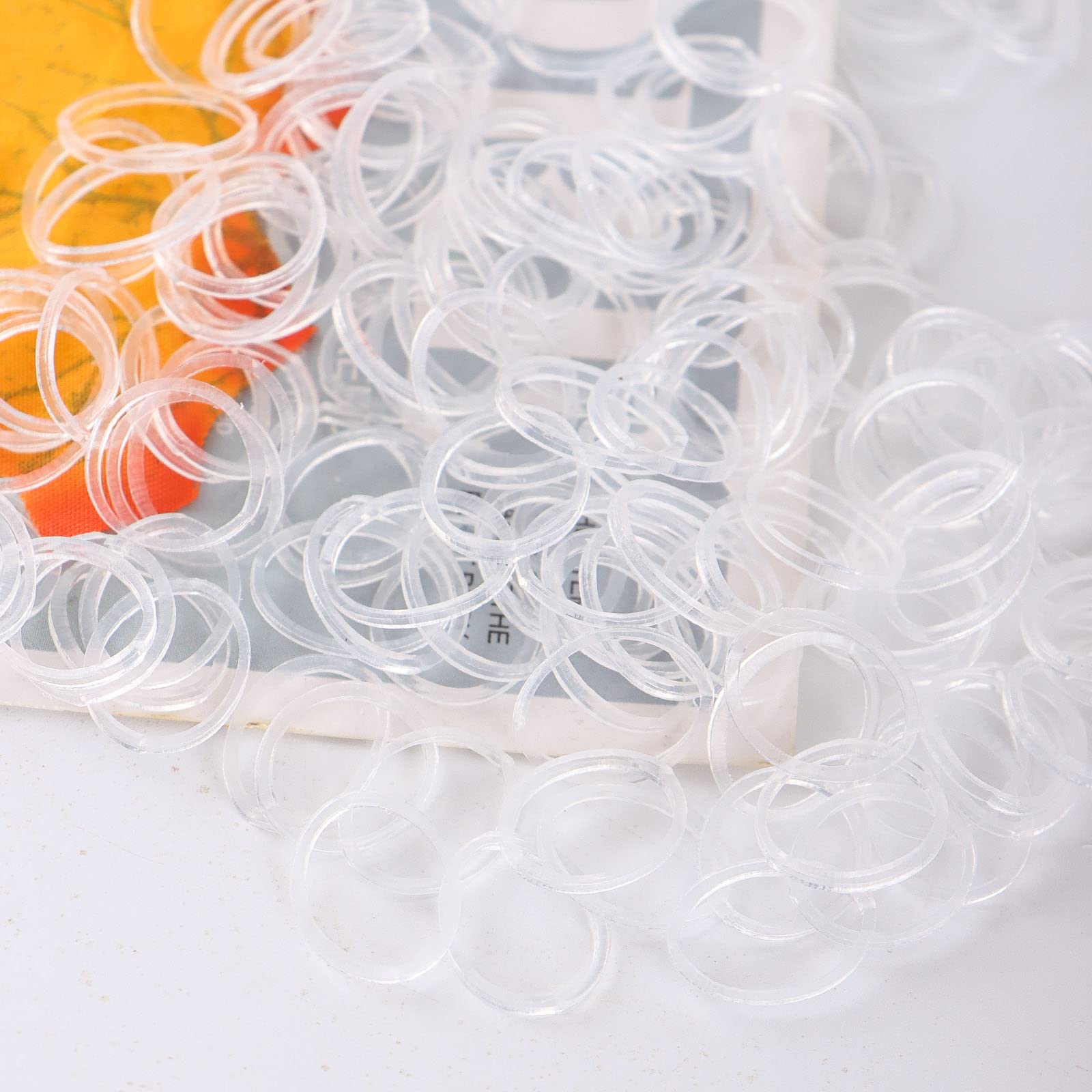 YODAJUN 1000Pcs Clear Elastic Hair Bands - Mini Stretch Hair Ties for Women & Girls, Small Hair Elastics for Braiding, Ponytails & Baby Hair - Perfect for School, Work & Daily Hairstyling