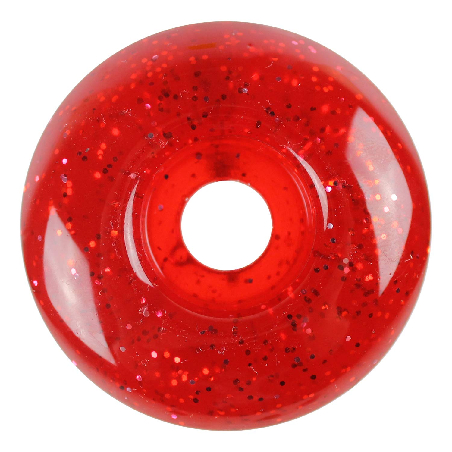 Premium 53mm Skateboard Wheels with ABEC 7 Bearings & Spacers - Glitter Red | High-Performance for Street & Park Skating | Smooth Ride & Durability for Beginners & Pros