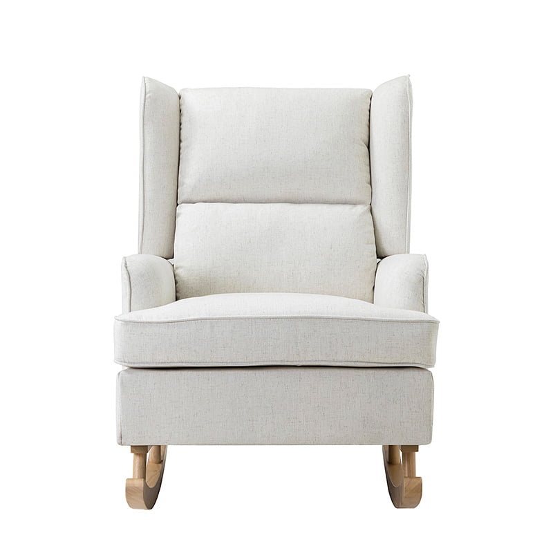 Andreo Modern Tufted Upholstered Rocking Chair - Comfortable Nursery Rocker for Baby Room, Living Room & Bedroom - Perfect for Nursing, Relaxing & Home Decor