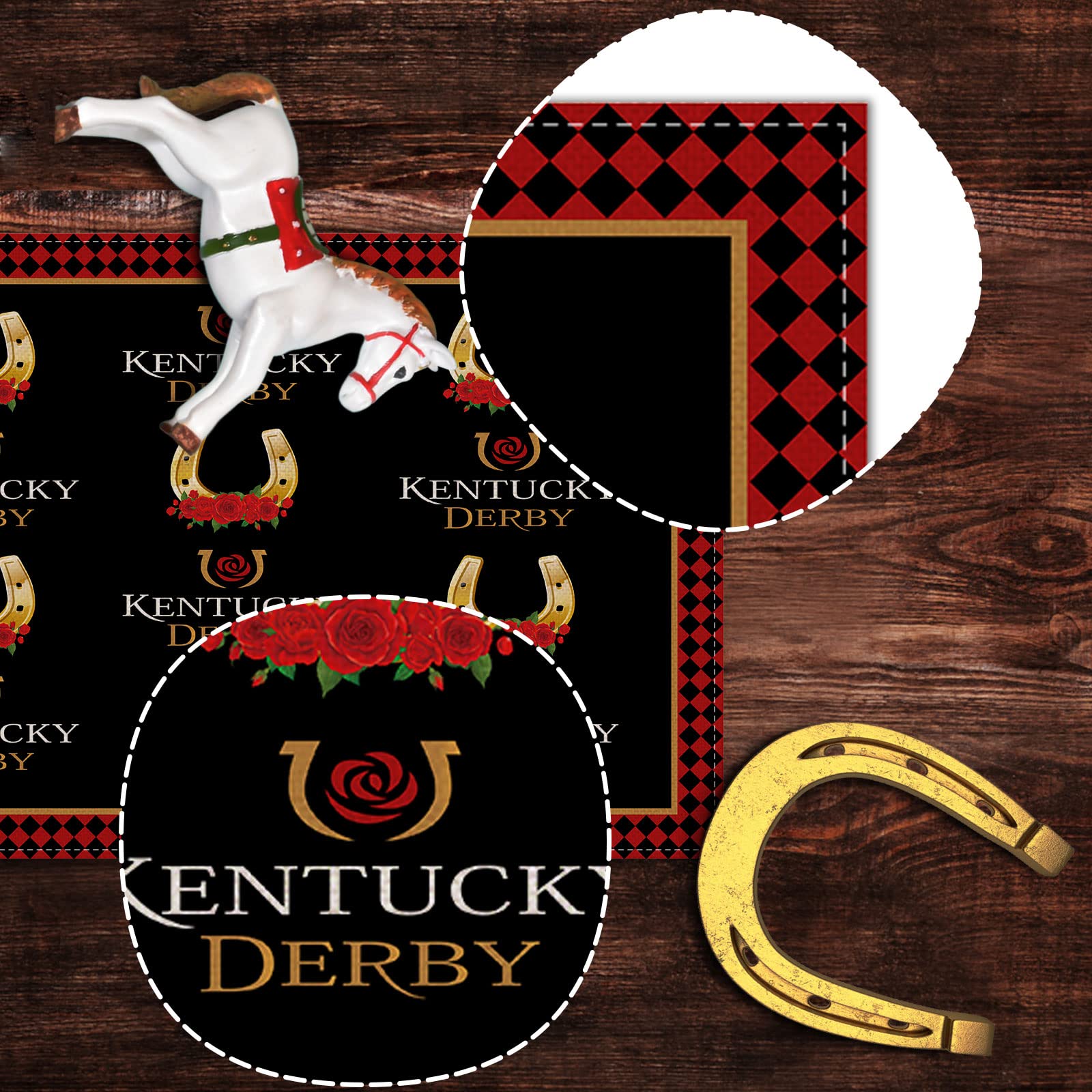 Kentucky Derby Table Runner - Churchill Downs Horse Racing Theme for Indoor & Outdoor Parties, Rustic Farmhouse Home Decor - Perfect for Dining Room & Kitchen Table Settings