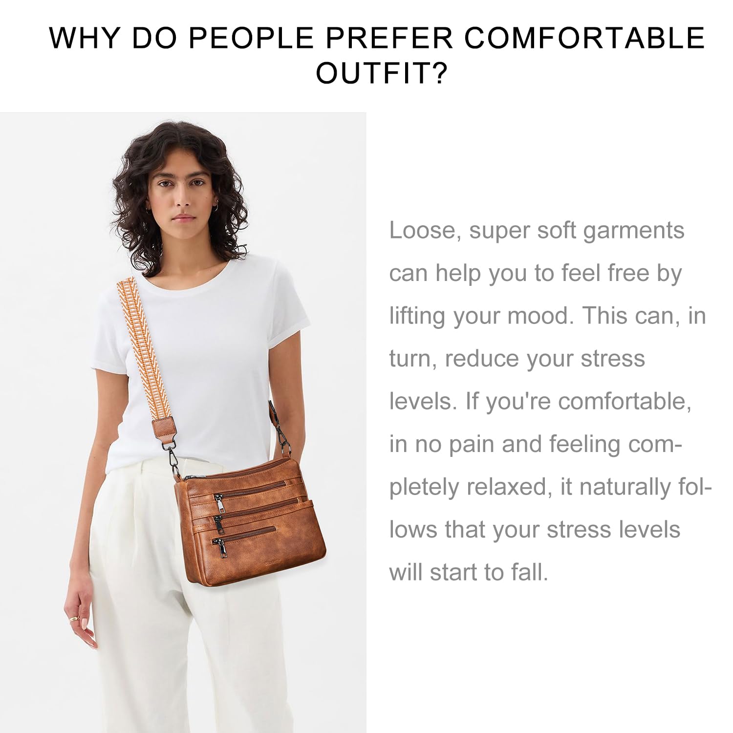 Bluome Vegan Leather Crossbody Purse for Women - Stylish Shoulder Bag with Adjustable Guitar Strap | Perfect for Work, Travel & Everyday Use
