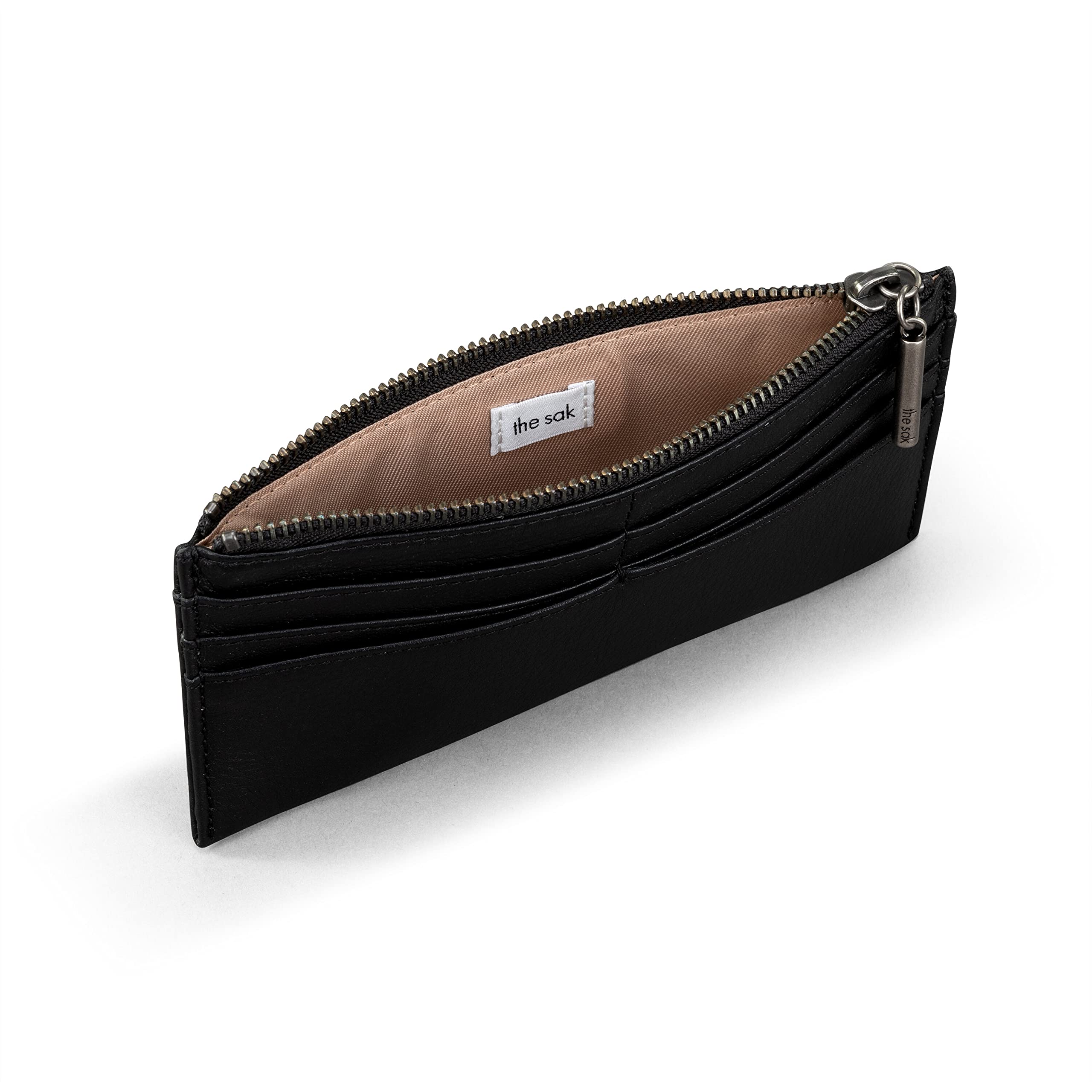 The Sak Women's Neva Large Leather Card Wallet - RFID Blocking Slim Bifold Wallet for Credit Cards & Cash | Perfect for Travel, Shopping & Everyday Use