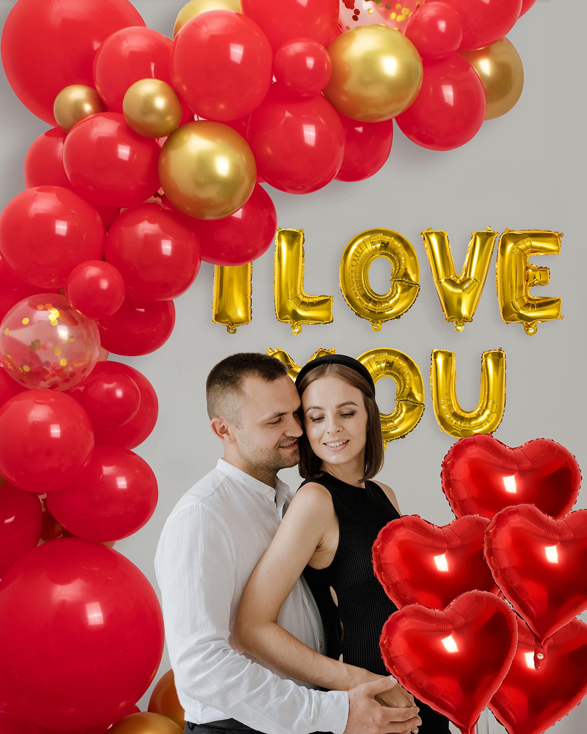 Styirl Red Balloons Arch Kit - 110 pcs 36/18/12/10/5 Inch Latex Party Balloons for Birthday, Christmas, Graduation, Gender Reveal & Baby Shower Decorations | Perfect for Indoor/Outdoor Events, Photo Backdrops & Party Decor