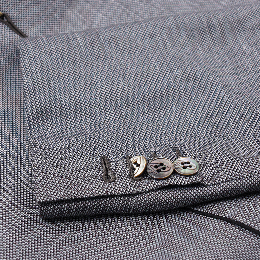 Brioni Men's Silvery Gray Patterned Sport Coat - Premium Slim Fit Blazer for Business, Wedding & Formal Events