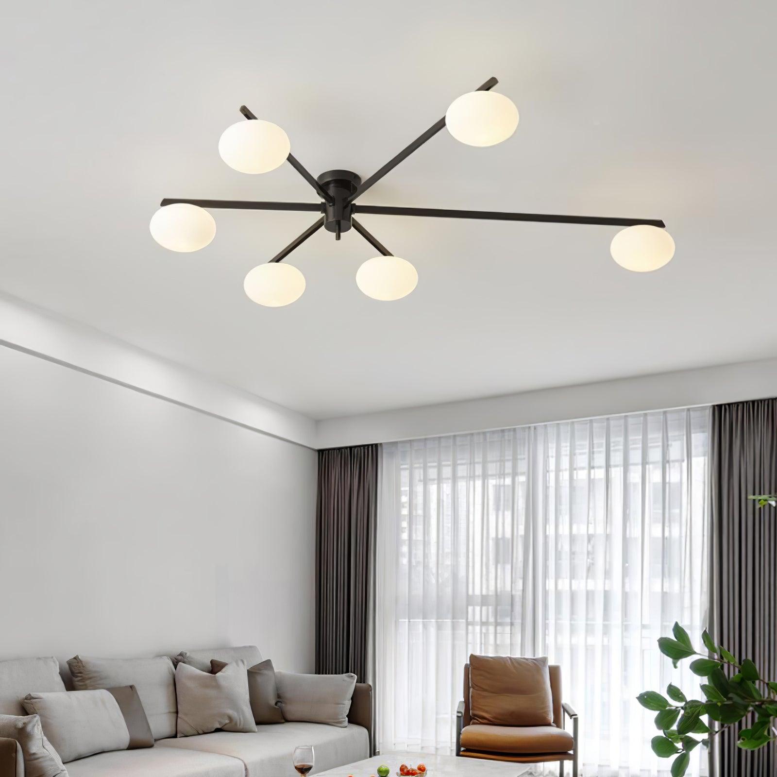 Modern Jasper Ceiling Light Fixture - Energy Efficient LED Flush Mount for Living Room, Bedroom & Kitchen - Dimmable Indoor Lighting for Home & Office