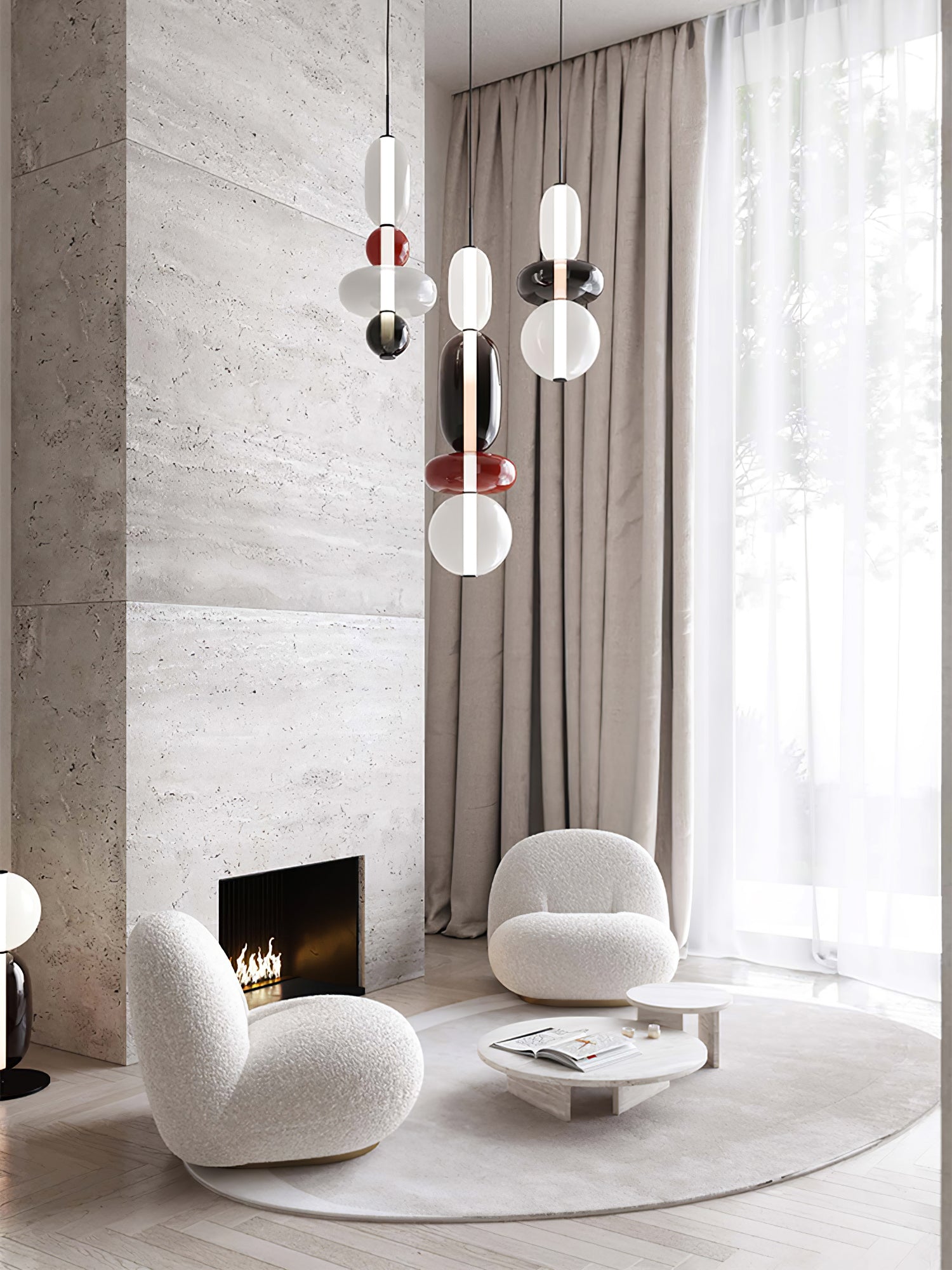 Stylish Candied Glass Pendant Light Fixture - Modern Hanging Chandelier for Dining Room, Kitchen Island & Bedroom Decor