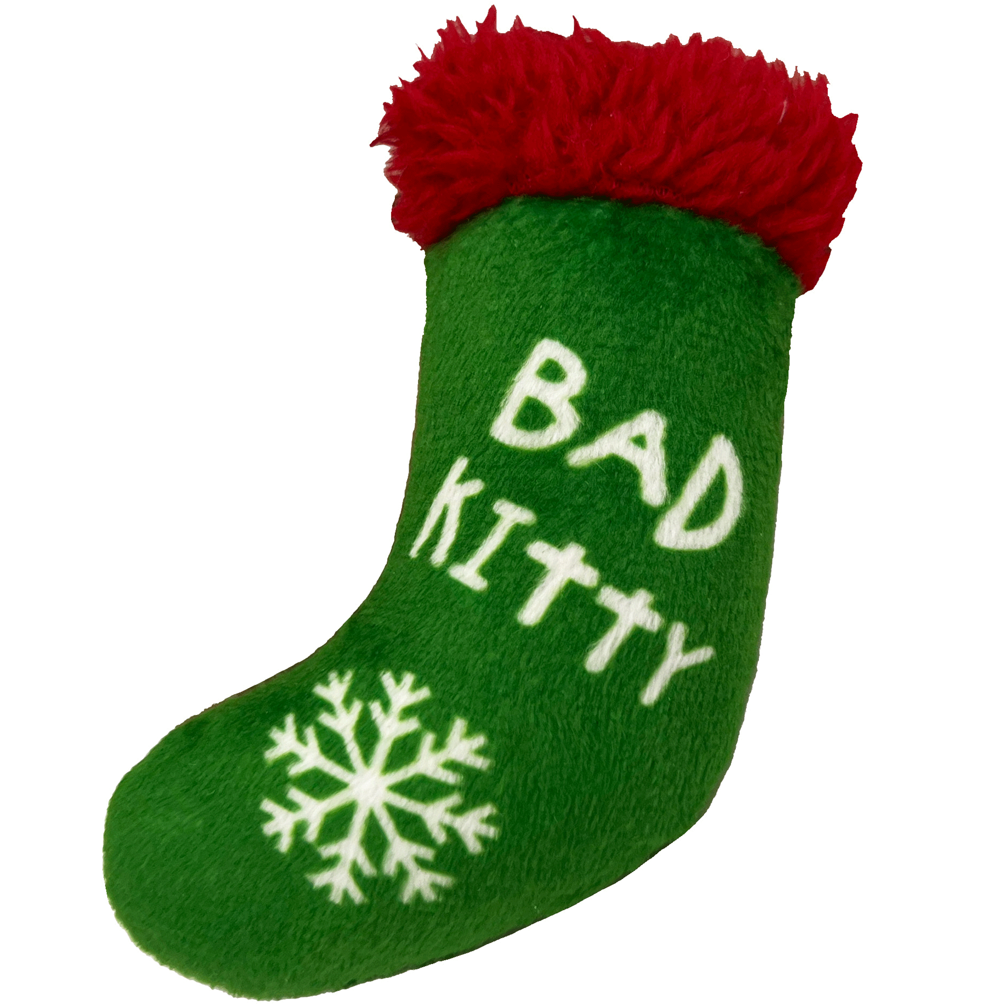 Kittybelles Good Kitty Bad Kitty Cat Stocking Toy - Green Plush Catnip Toy for Playful Kittens | Perfect for Christmas Stockings & Interactive Playtime