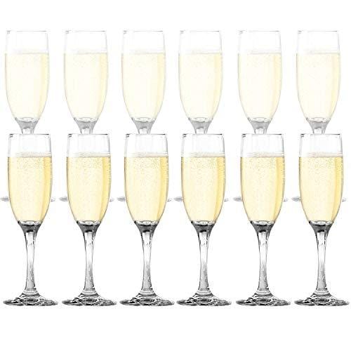Elegant Toasting Flutes Set of 12 - Champagne Glasses for Weddings, Anniversaries & Celebrations - Perfect for Wedding Toasts, Bridal Showers & Special Events
