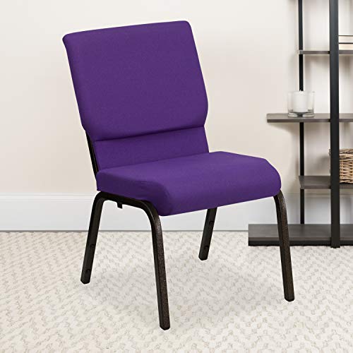 Purple Fabric/Gold Vein Frame