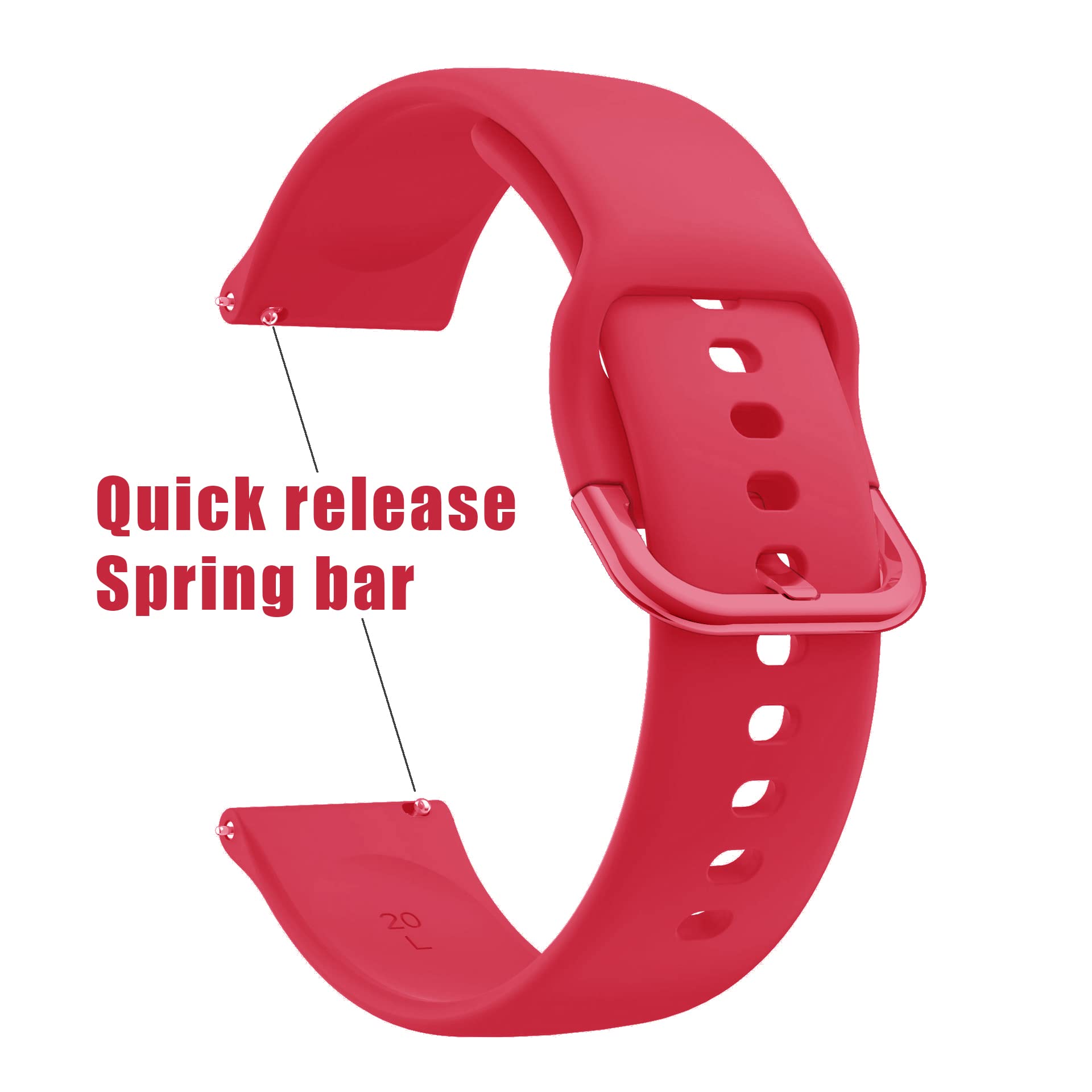 20MM Quick Release Rubber Watch Strap Replacement for Omega x Swatch Moonswatch Speedmaster - Durable & Comfortable Band for Sports, Casual & Everyday Wear