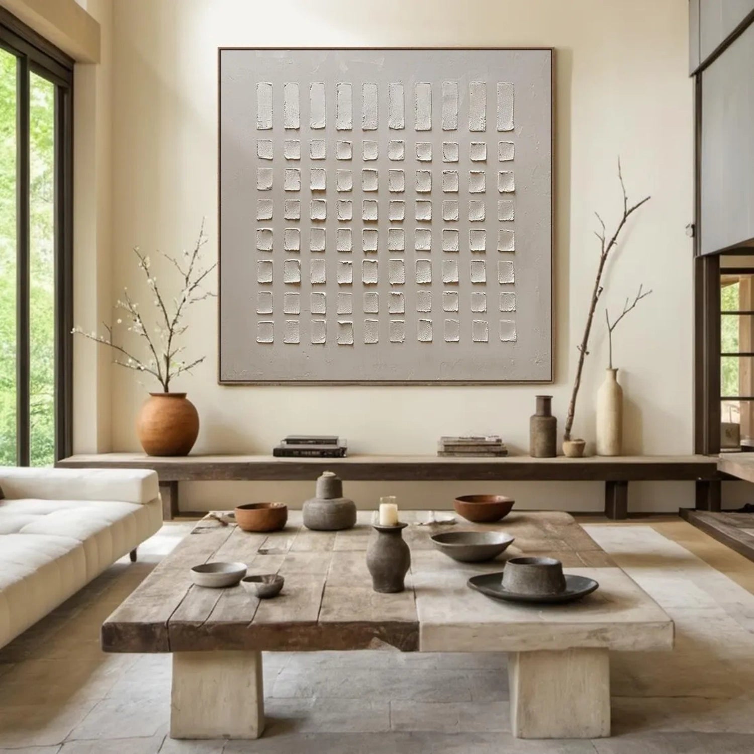 Beige & Brown Abstract Wall Art Print #BB125 - Modern Home Decor for Living Room, Bedroom & Office