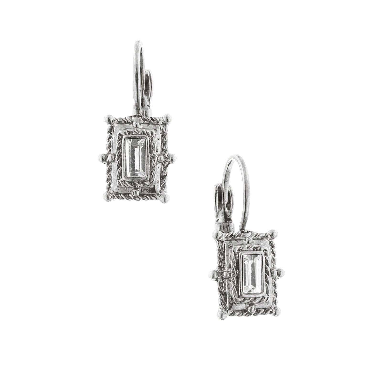 1928 Jewelry Crystal Square Drop Earrings for Women - Elegant Dangling Earrings for Party, Wedding & Evening Wear - Hypoallergenic Fashion Jewelry Gift