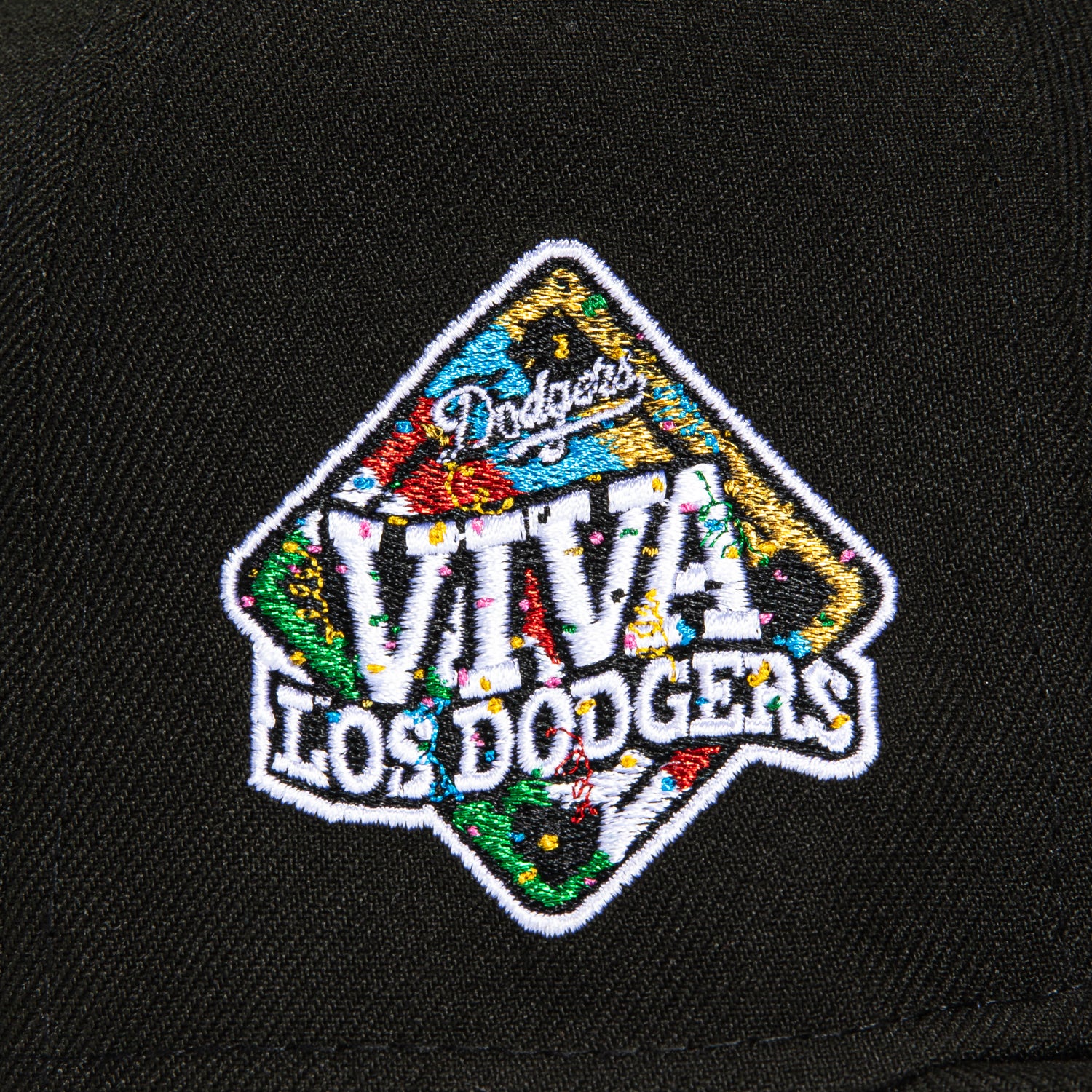 New Era 59Fifty Los Angeles Dodgers Viva Los Dodgers Patch Snapback Hat - Black, Green & Red - Official MLB Baseball Cap for Men & Women - Perfect for Games, Streetwear & Dodgers Fan Collection