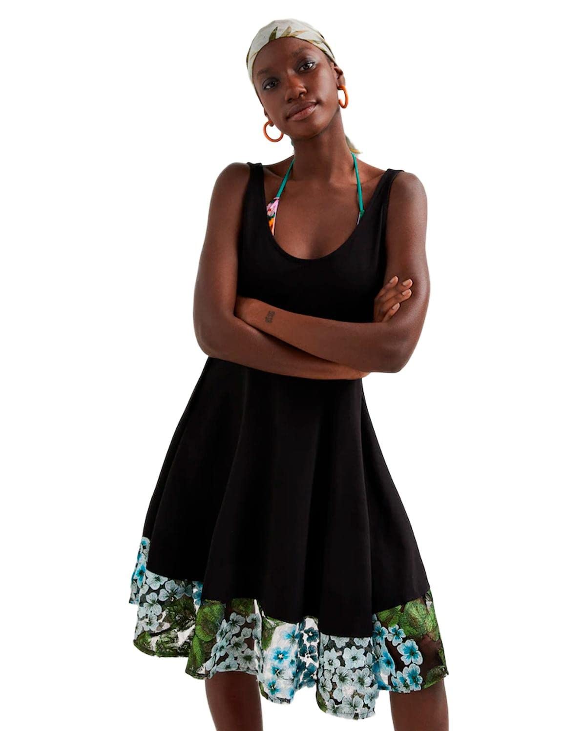Desigual Women's Casual Black Dress Size Small US | Comfortable & Stylish for Everyday Wear, Office, and Outings