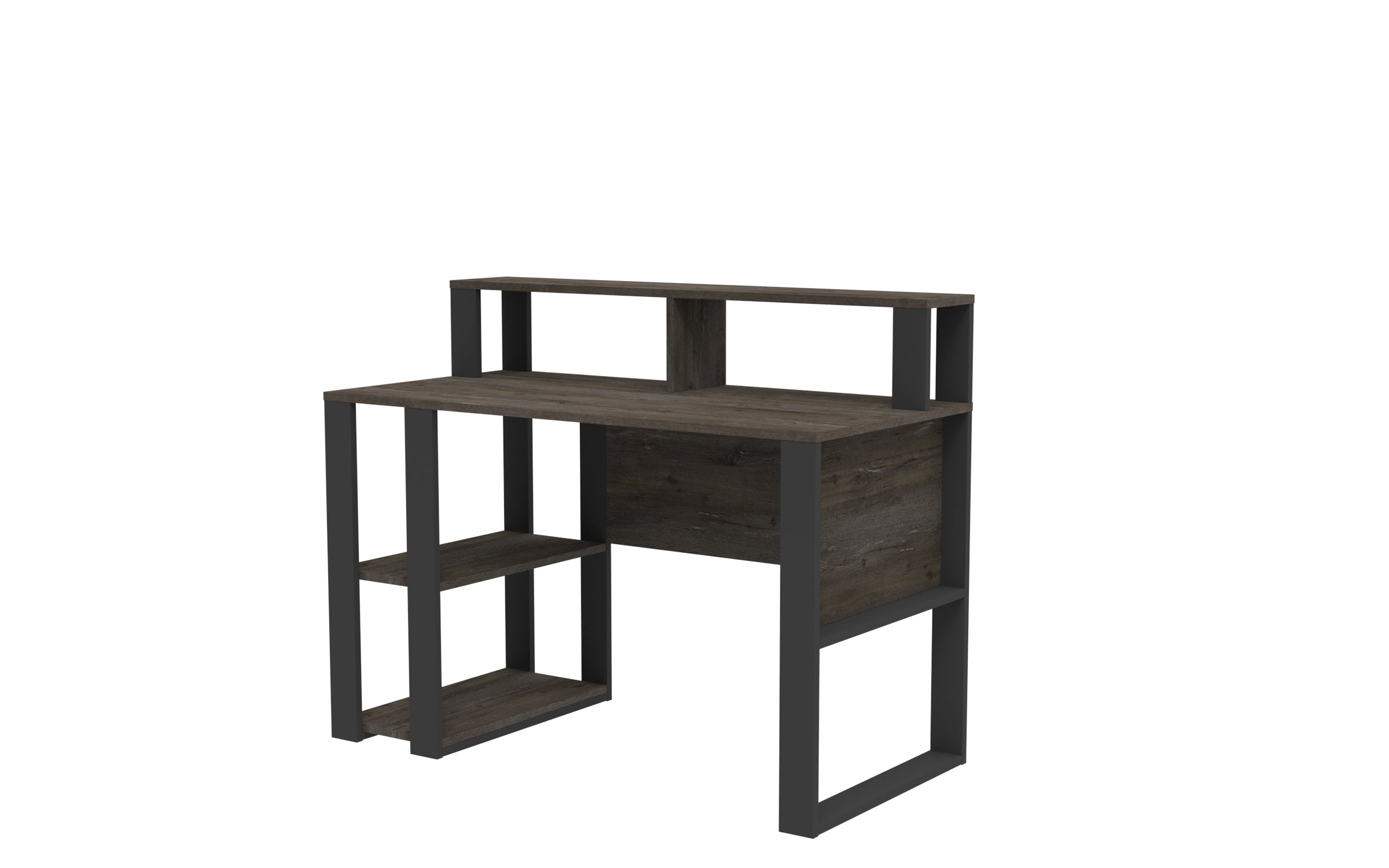 Elegant Queen Size Desk for Home Office - Modern Writing Desk with Storage for Study, Work & Gaming - Perfect for Small Spaces & Bedrooms