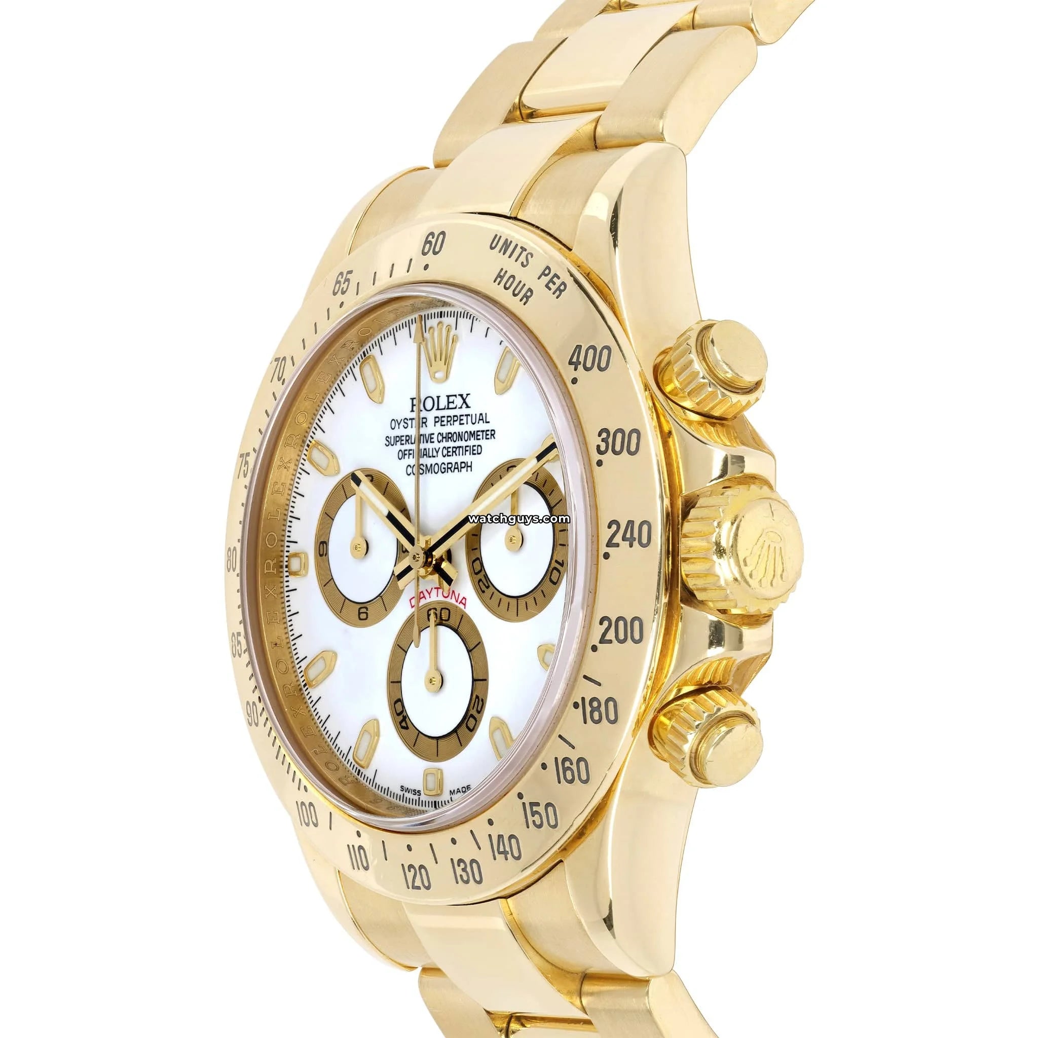 Rolex Daytona 116528 Men's Luxury Watch 18K Yellow Gold - Perfect for Business, Gifting & Special Occasions