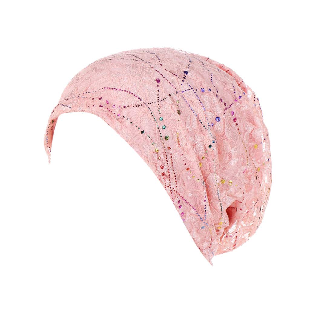 Elegant Muslim Lace Beaded Baseball Cap for Women - Casual Ruffle Braid Wrap Hat for Golf, Cancer Patients & Everyday Wear | Stylish Headwear for Outdoor Activities, Sports & Fashion Accessories