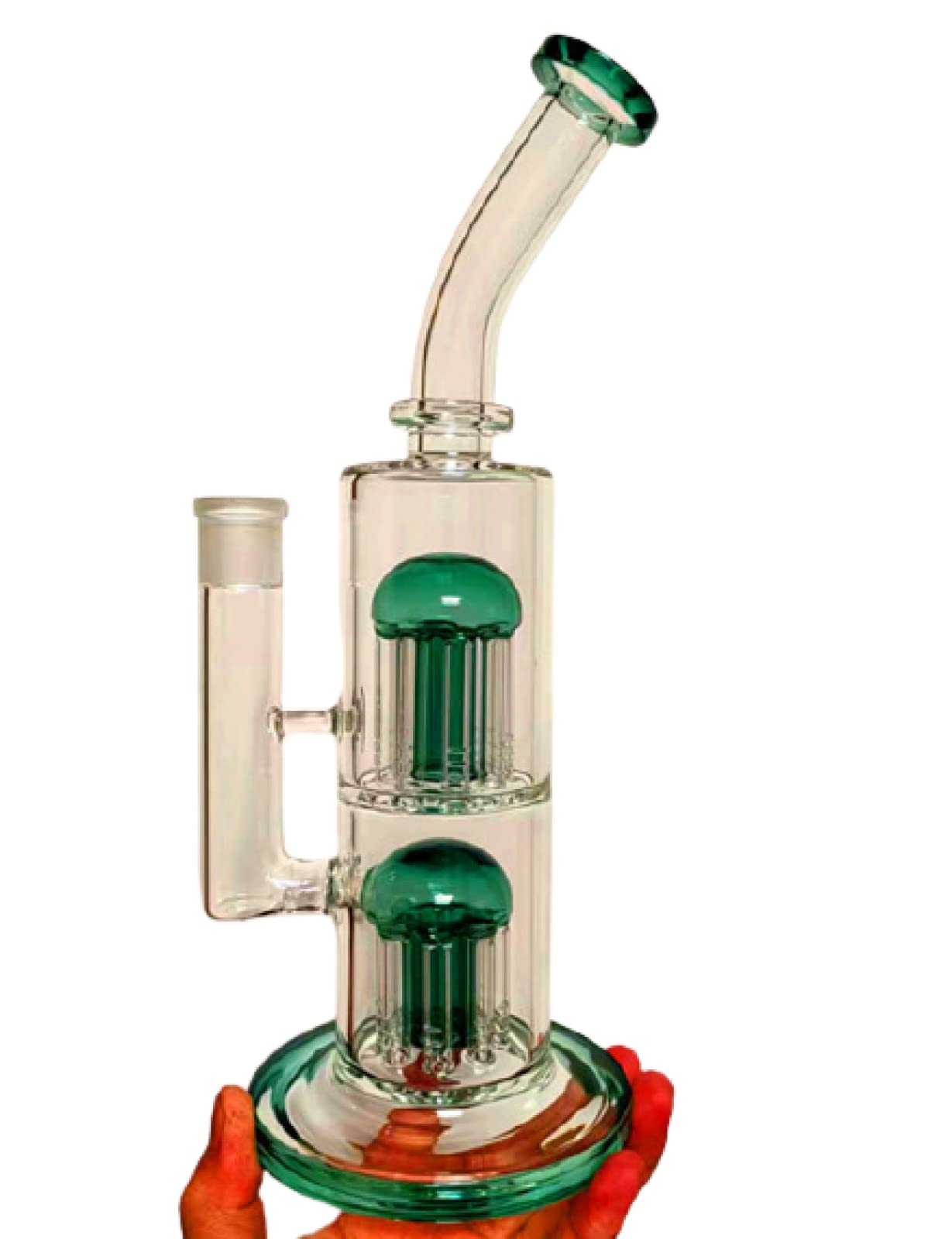 Elegant Green Glass Vase for Home Decor - Perfect Housewarming Gift for Men | Ideal for Living Room Centerpieces, Wedding Gifts & Office Decor