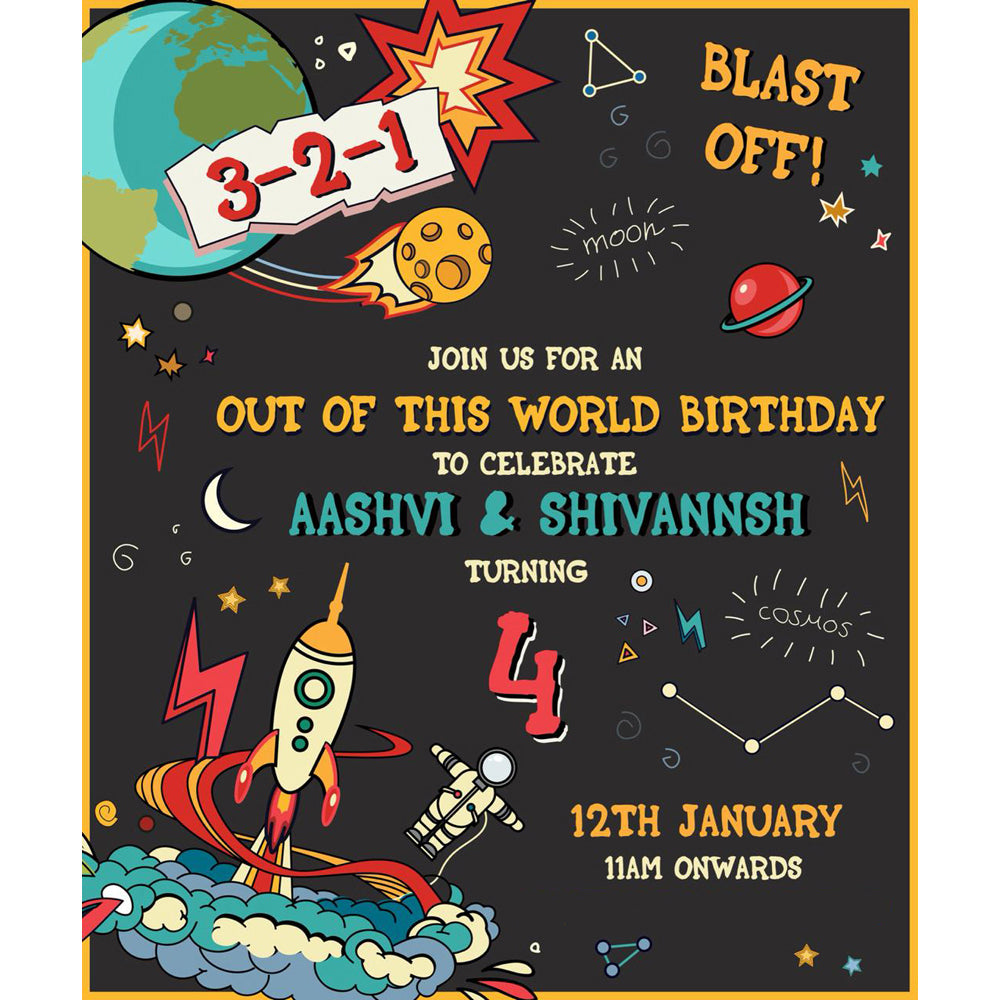 Custom Birthday E-Invitations | Digital Party Invites for Kids & Adults | Perfect for Virtual Celebrations & Online Events