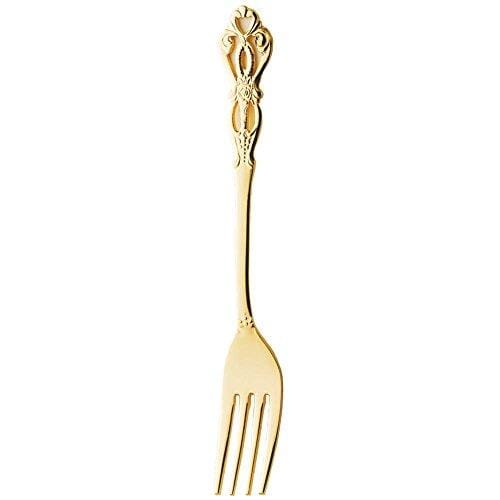 Luxury Gold Dessert Forks - Elegant 24K Gold Plated Cake Forks for Fine Dining, Wedding, Party & Dessert Serving - Perfect for Cake, Pastry & Dessert Presentation