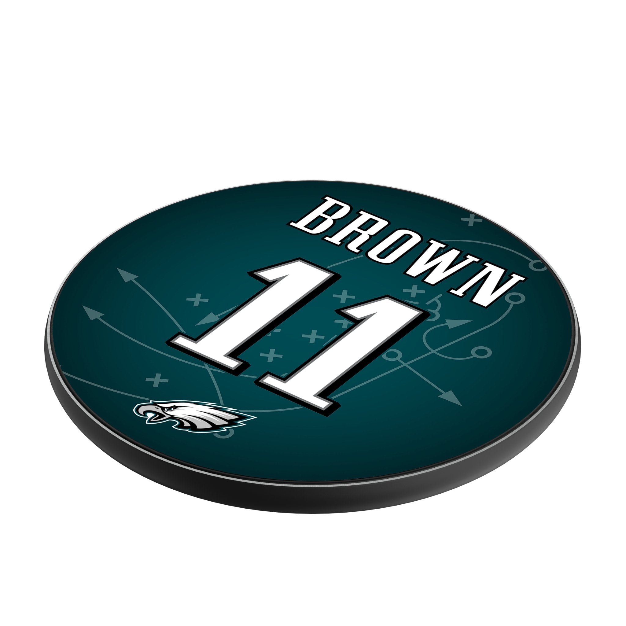 A.J. Brown Philadelphia Eagles NFL Wireless Charger 15W Fast Charging Pad - Perfect for Home, Office, and Game Day Accessories