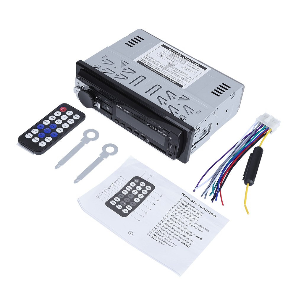 Vintage Car Radio with Bluetooth, MP3, USB, AUX, FM Player | 12V In-Dash Digital Car Stereo with HD Large Screen Display for Classic & Modern Cars