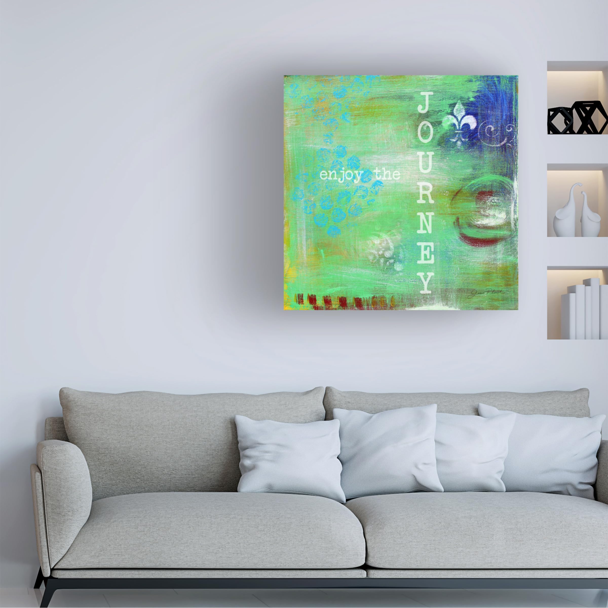 Abstract Inspirations B Canvas Wall Art by Jean Plout - 35x35 Inches Modern Home Decor for Living Room, Bedroom & Office