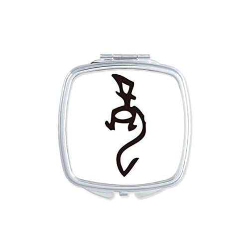 DIYthinker Chinese Zodiac Dragon Design Portable Compact Double-Sided Pocket Mirror - Perfect for Makeup, Travel & Gifts